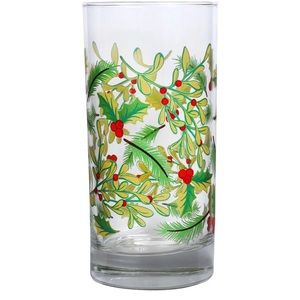 Holly Berry Clear Glass Coolers, 16-oz.